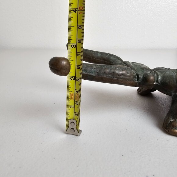 Solid Cast Brass Beetle Boot Cast/Door Stop Vintage Heavy Decor 10" Bug - Picture 6 of 7